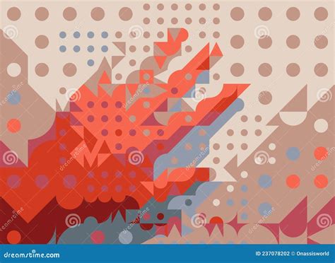 Mosaic Art Shapes Abstracts Backgrounds Stock Illustration