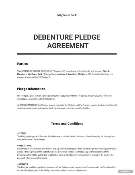 Note Agreement Template Google Docs Word Apple Pages Template Net