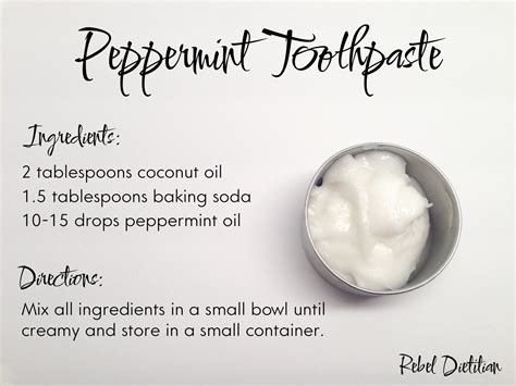 Diy Peppermint Toothpaste Rebelrd