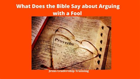 What Does The Bible Say About Arguing With A Fool YouTube