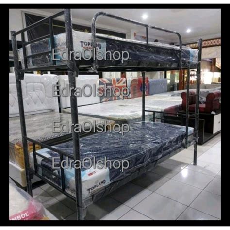 Jual Murah X Cm Ranjang Single Sorong Susun Besi Bunkbed