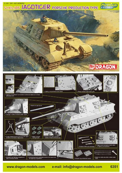 Sd Kfz Jagdtiger Porsche Production Dragon Plastic