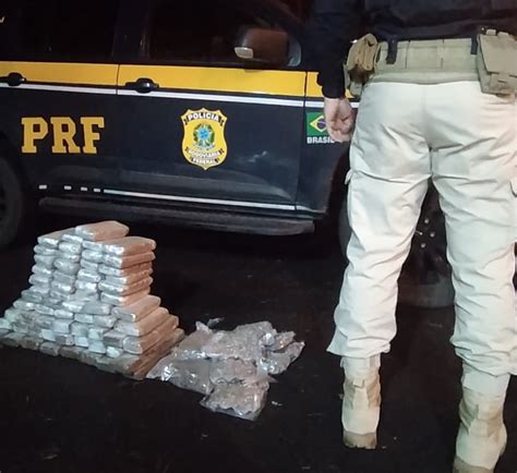 Jovem é preso levando quase 40 kg de maconha dentro de ônibus em