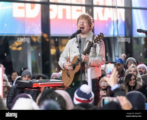 Ed Sheeran performing live on TODAY show at NBC on Rockefeller Center ...