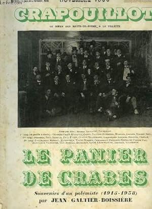 Le Crapouillot De Novembre 1938 Le Panier De Crabes Souvenirs D Un