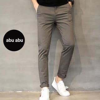 Jual Murah Celana Chino Panjang Kain Slimfit Melar 27 44 Berkualitas