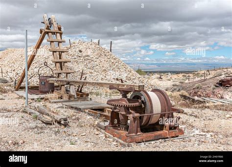 Tonopah Nevada US May 18 2011 Historic Mining Park Closeup Of