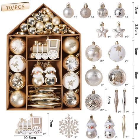 70 Teile Schachtel Weihnachts Baum Ball Ornamente Schneeflocke