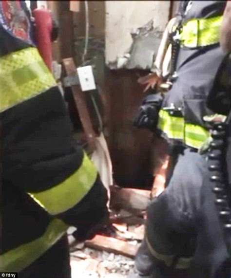 Nearly Naked New York Man Found Trapped Inside Apartment Wall Daily Mail Online