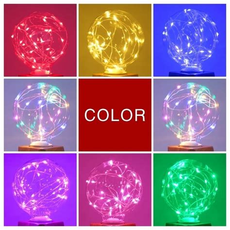 Led Edison String Light Bulb E V V G Colorful Rgb Lighting