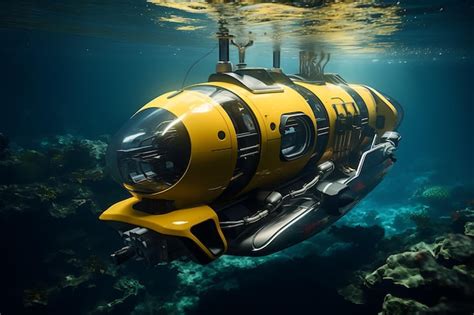 Premium AI Image | Autonomous underwater exploration vehicles future vision