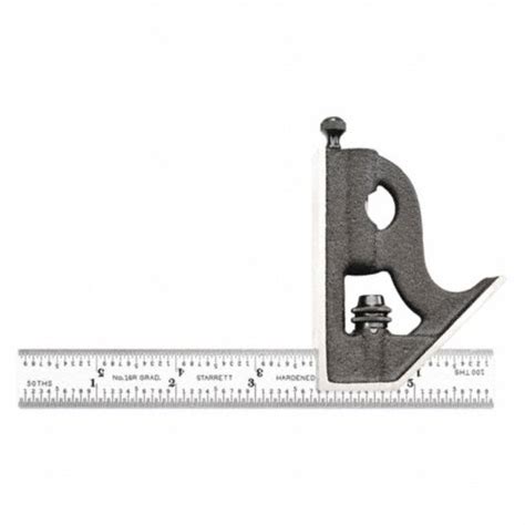 STARRETT Combination Square Set, 2 pcs., Blade 6" L - 26Y954|11H-6-16R ...