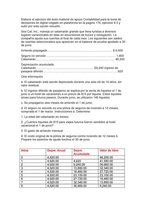 Tarea 4 De Contabilidad Elabore El Ejercicio Del Texto Material De