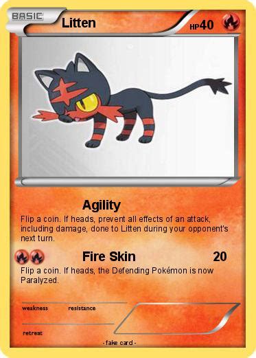 Pokémon Litten Agility My Pokemon Card