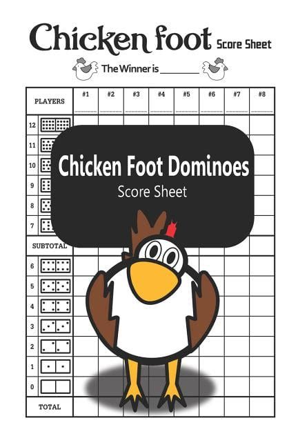 Chicken Foot Dominoes Score Sheet: Chicken Foot Games - Walmart.com ...