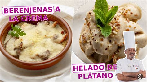 BERENJENAS a la CREMA HELADO de PLÁTANO y café Cocina Abierta de