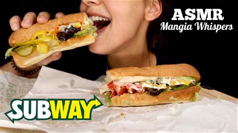 Asmr Eating A Subway Sandwich Mukbang Whisper Mangia Whispers 먹방