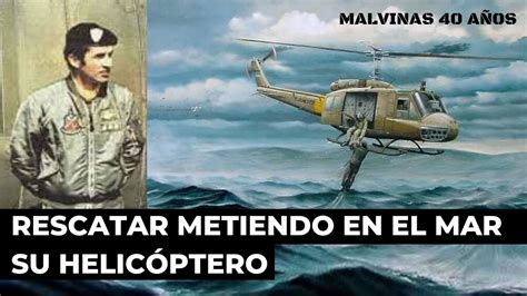 Malvinas Rescatar Metiendo En El Mar Su Helicóptero Youtube