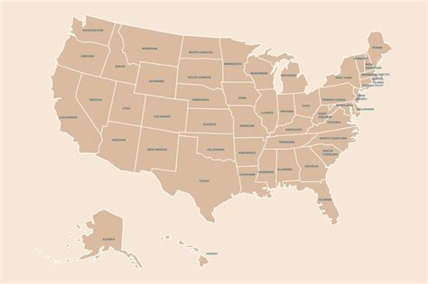 Free Vector | Hand drawn usa states outline map illustration