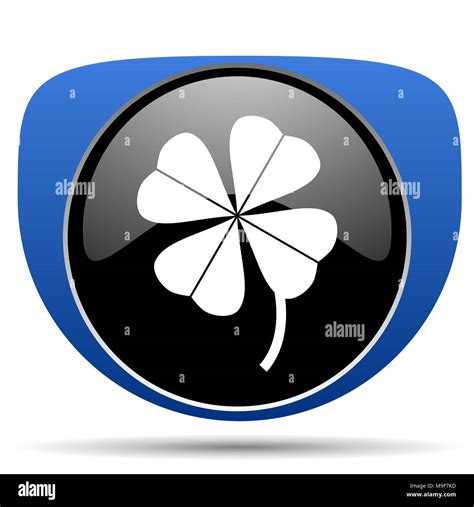 Four-leaf clover web icon Stock Photo - Alamy