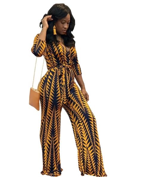 Summer African Clothing Women Dashiki Overalls For Women Fashion Sexy Geometric Print Romper