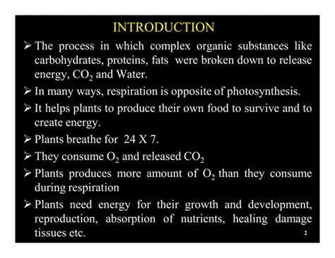 Respiration In Plants Types Ppt