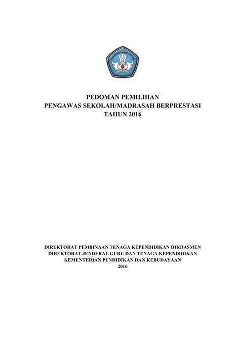 02 A Pedoman Pemilihan Pengawas Sekolah Berprestasi 2016 Pdf