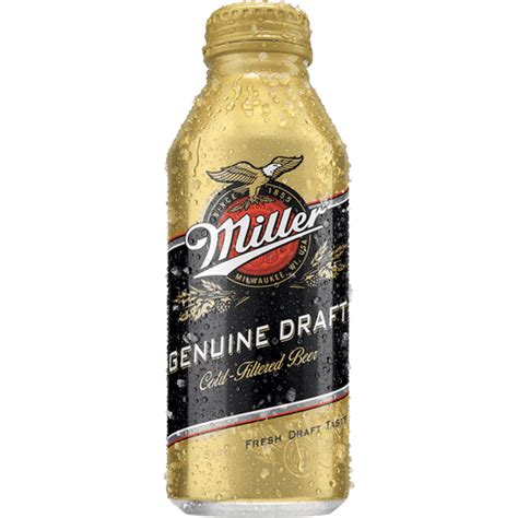 Miller Genuine Draft Lager Beer Pack Fl Oz Aluminum Bottle