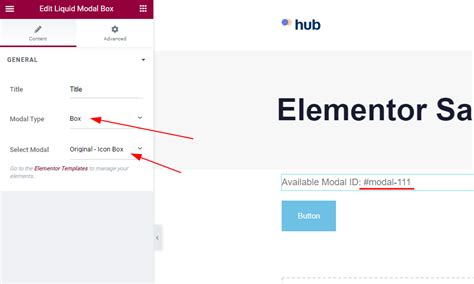 Hub Elementor Modal Buttons And Popups Liquidthemes Knowledge Base