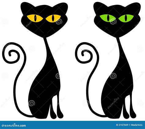 Isolated Black Cats Clip Art Royalty Free Stock Images - Image: 3167669