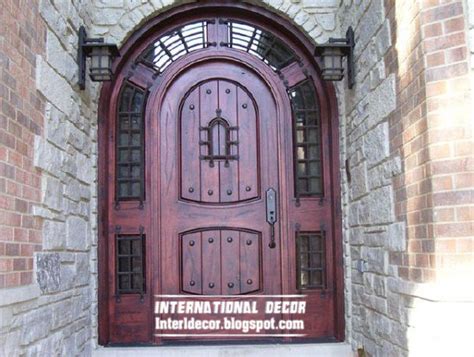 Classic wood doors designs, colors, wood doors with glass sides