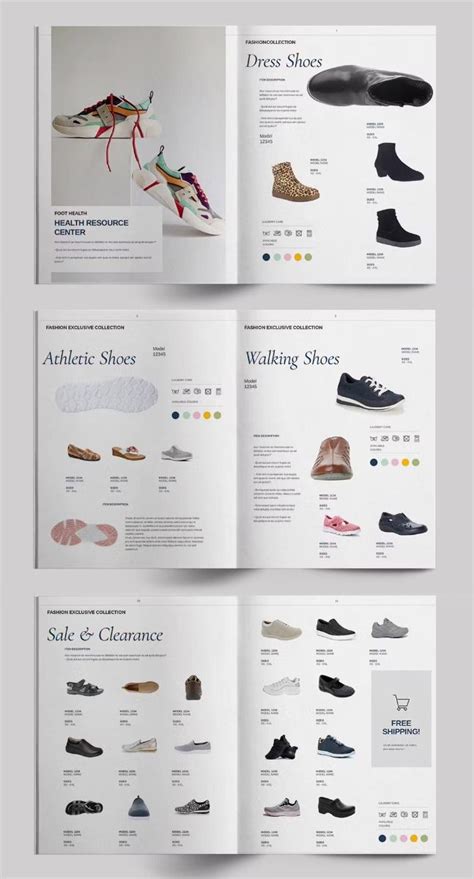 shoe store catalog template indesign   catalogue layout