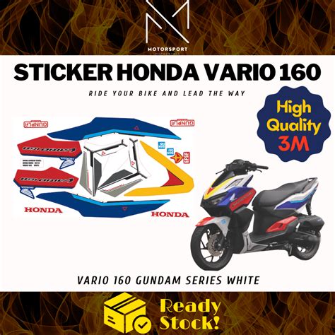 Honda Vario Gundam Series Body Coverset Stripe Sticker Cover Set