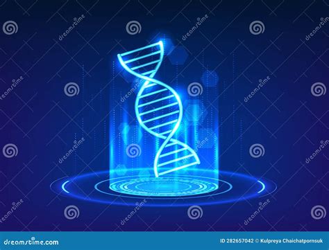 DNA Projection Cutting Edge Medical Technology Embrace The