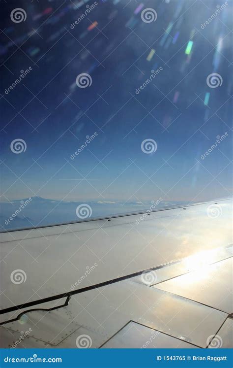 Plane Wing And Sun Stock Image Image Of Travel Mountains 1543765