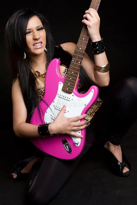 Punk Guitar Girl stock photo. Image of rock, rockstar - 13217892