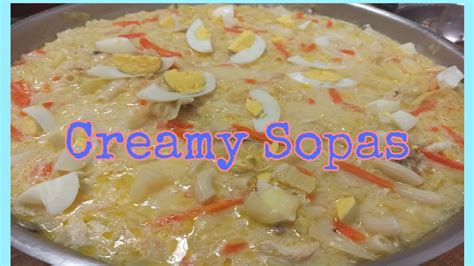 Creamy Chicken Sopas Chicken Macaroni SOUP Sopas Na Masarap YouTube