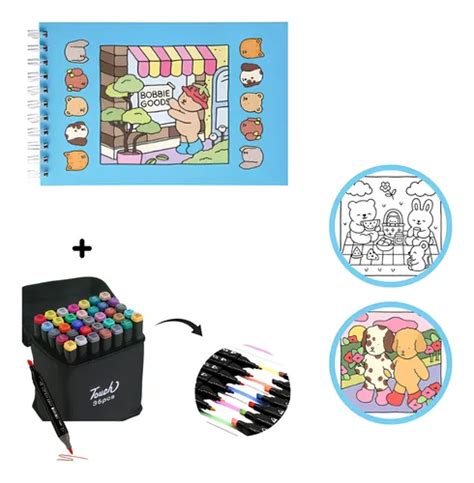 Livro Do Bob Good Azul - Kit Livro Bob Good Oficial Canetinhas 36 Cores Ponta Dupla Azul ...