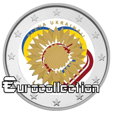 Euro Lettonie Tournesol Ukrainien Couleur Eurocollection Shop