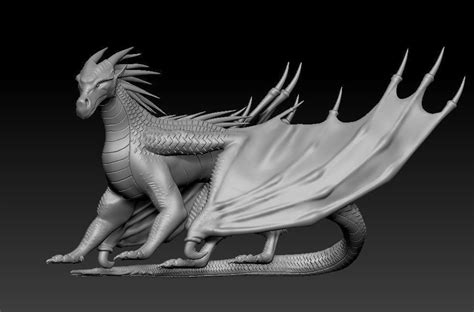 Dragon Of Ice Tribe From Wings Of Fire 3d Model 3d Printable Cgtrader