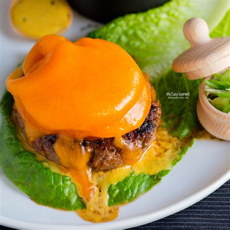 Black Angus Naked Burger With Double Cheddar Melt My Easy Gourmet