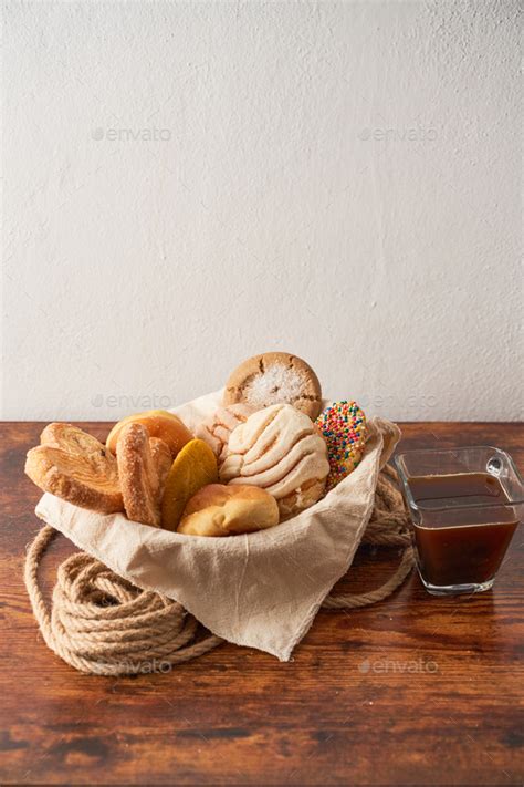 Traditional Mexican Sweet Bread On Rustic Background Stock Photo By