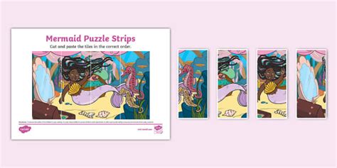 Mermaid Puzzle Strips L Enseignant A Fait Twinkl