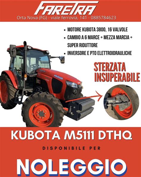 Kubota M Dthq Disponibile Per Noleggio Gruppo Faretra