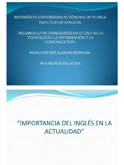 Pdf La Importancia Del Idioma Ingles Dokumen Tips