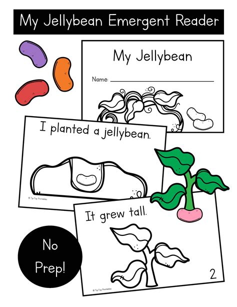 Jellybean Emergent Reader The Tip Top Printables Shop