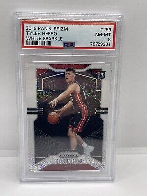 2019 20 PANINI PRIZM TYLER HERRO WHITE SPARKLE SSP RC ROOKIE CARD 259