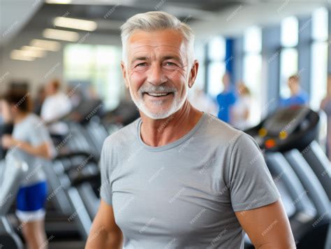 Premium Photo | Old man training in gym Healthy lifestyle for elder ...