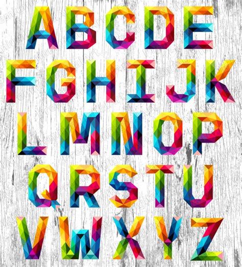 Rainbow Alphabet Pen Drawn Colorful Font Colorful Letters