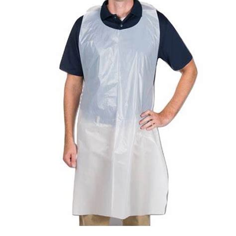 Pe White Disposable Apron Industrial Safety Products Singapore